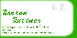 marton ruttner business card